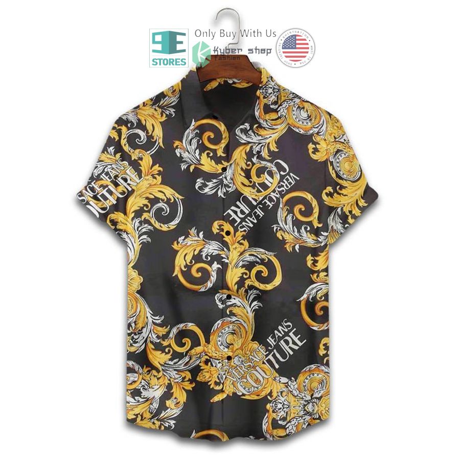 versace black yellow hawaii shirt shorts 2 66748