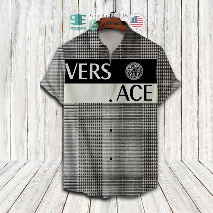 versace grey hawaii shirt shorts 2 91818