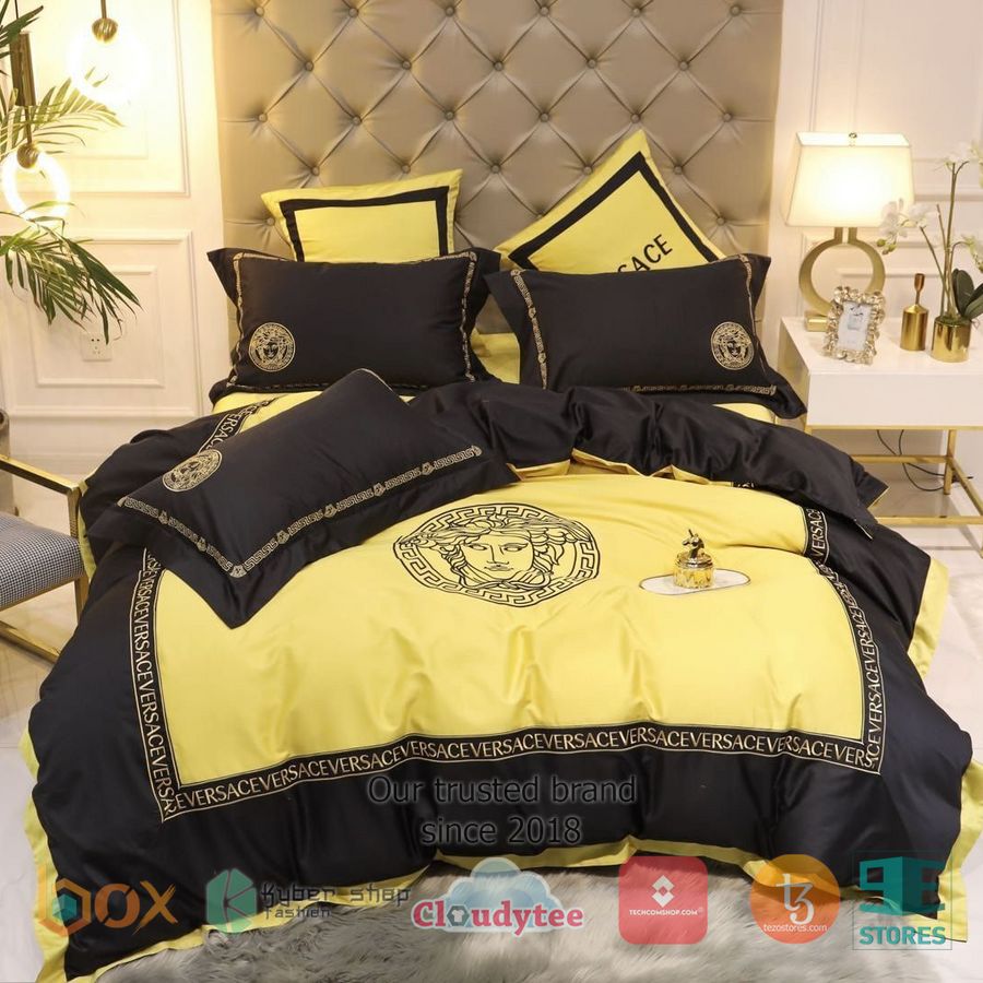 versace high end yellow black bedding set 1 46775