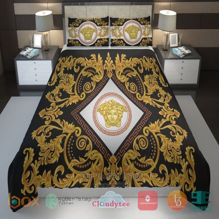 versace la coupe des dieux logo bedding set 1 73198