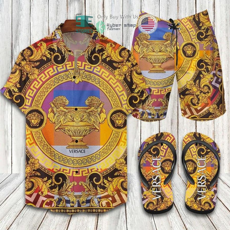 versace lion hawaii shirt shorts 1 72797