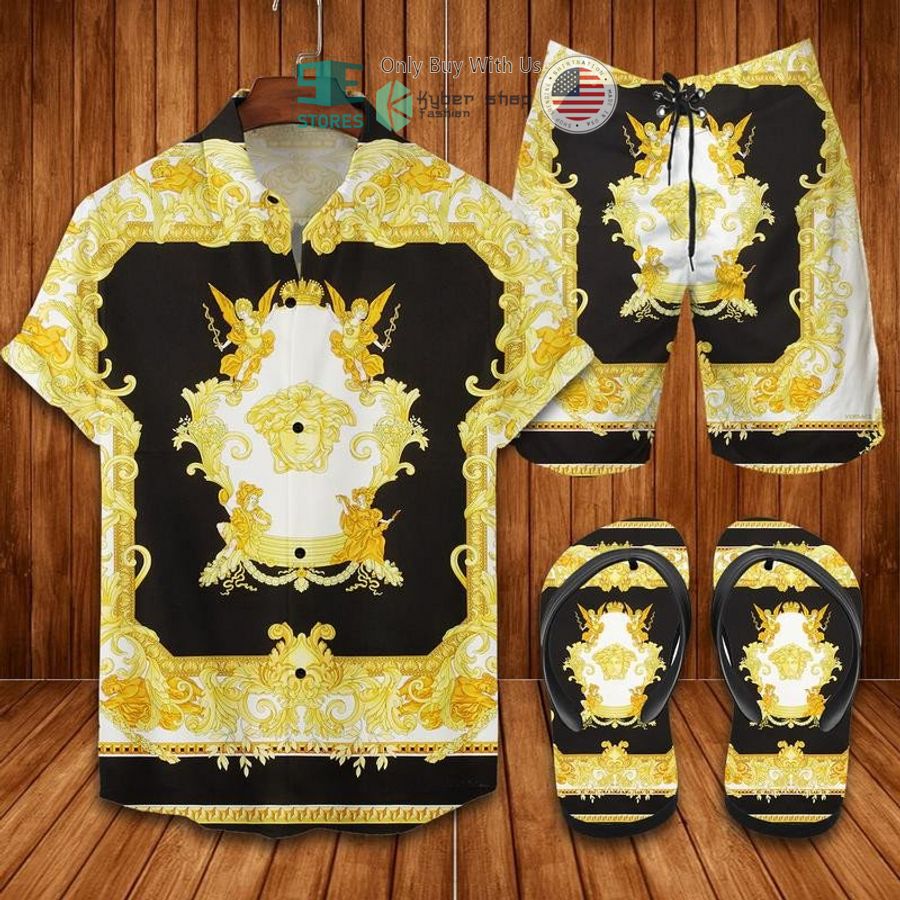 versace medusa color hawaii shirt shorts 1 97863