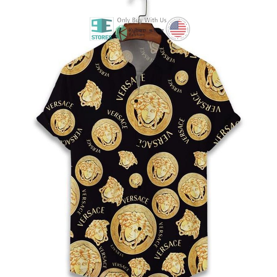 versace medusa pattern logo hawaii shirt shorts 2 58244