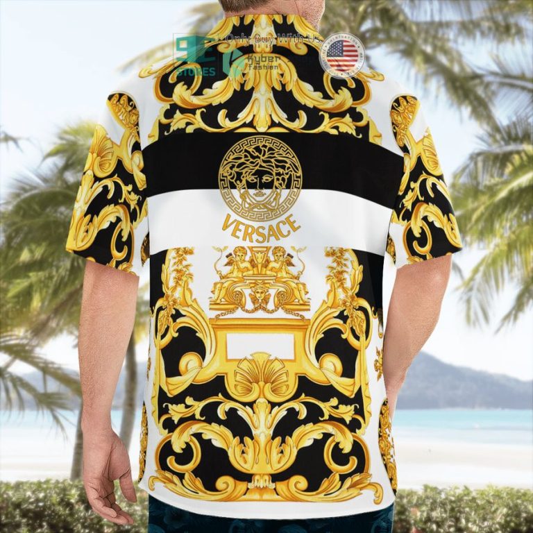 versace yellow black white hawaii shirt shorts 3 56828