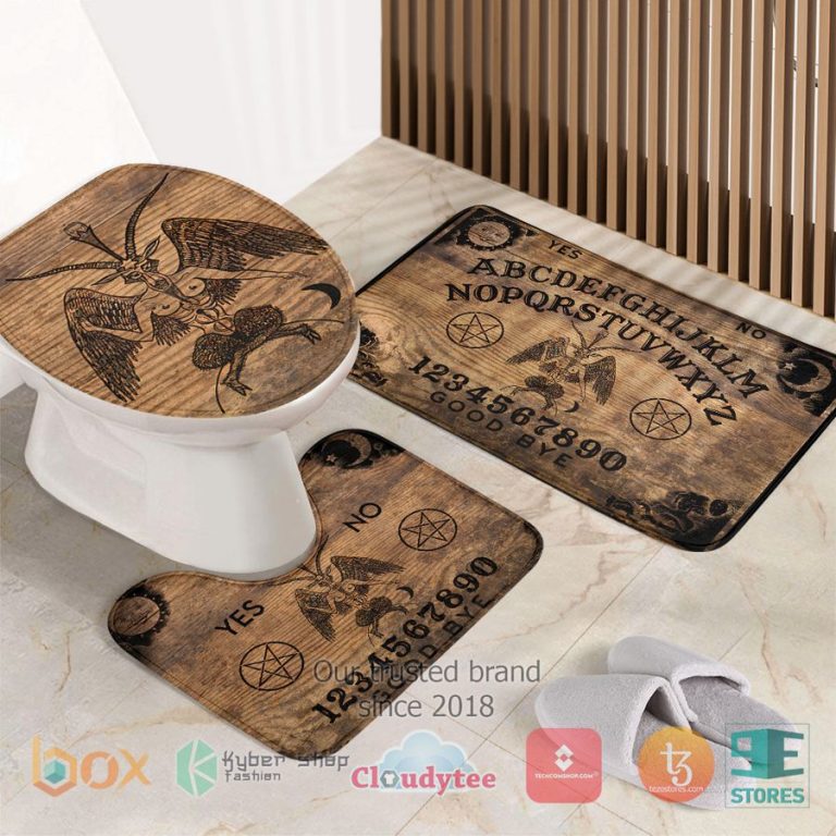 vintage ouija board baphomet shower curtain sets 2 81536