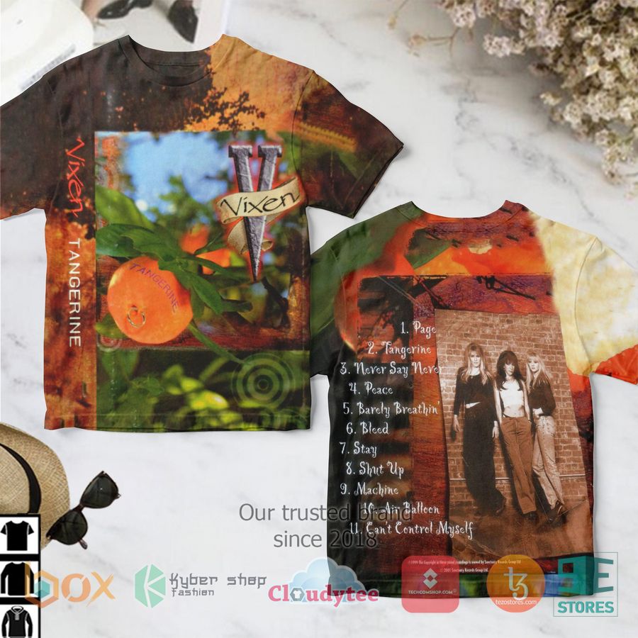 vixen band tangerine album 3d t shirt 1 15139