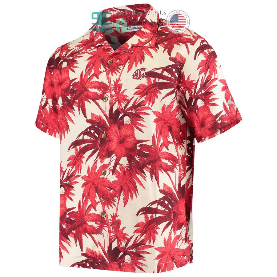 washington state cougars tommy bahama harbor island hibiscus crimson hawaiian shirt 2 63274