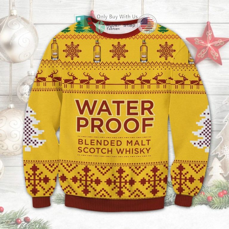 water proof blended malt scotch whisky christmas sweatshirt sweater 1 32370