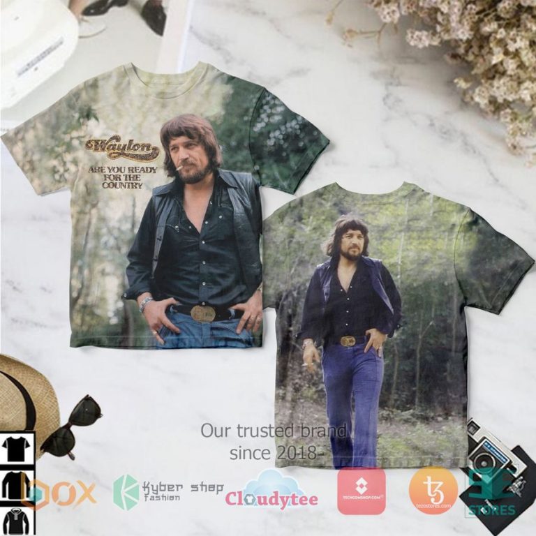 waylon jennings are you ready for the country album 3d t shirt 1 55682