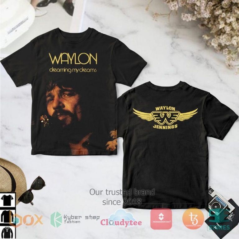 waylon jennings dreaming my dreams album 3d t shirt 1 31443