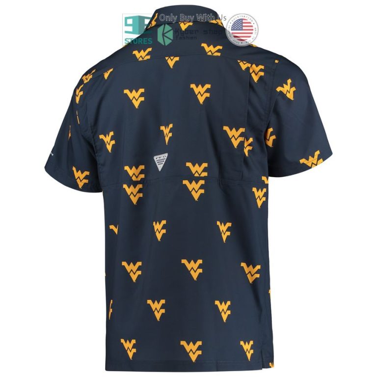 west virginia mountaineers columbia super slack tide navy hawaiian shirt 3 20919