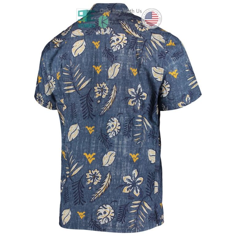 west virginia mountaineers wes willy vintage floral navy hawaiian shirt 3 32012