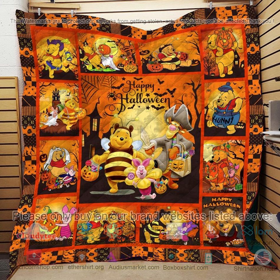 winnie the pooh and friends happy halloween quilt 2 17586