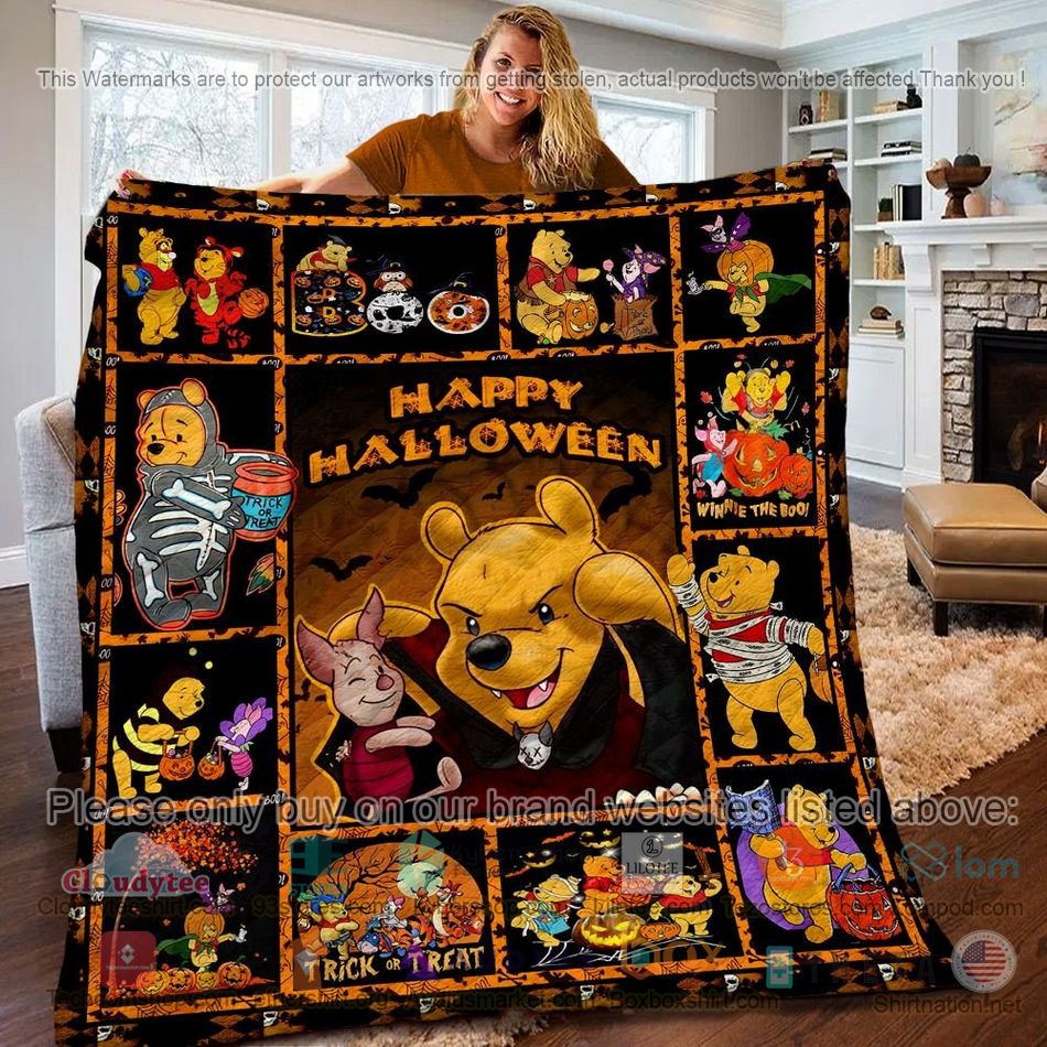 winnie the pooh happy halloween quilt 1 50043