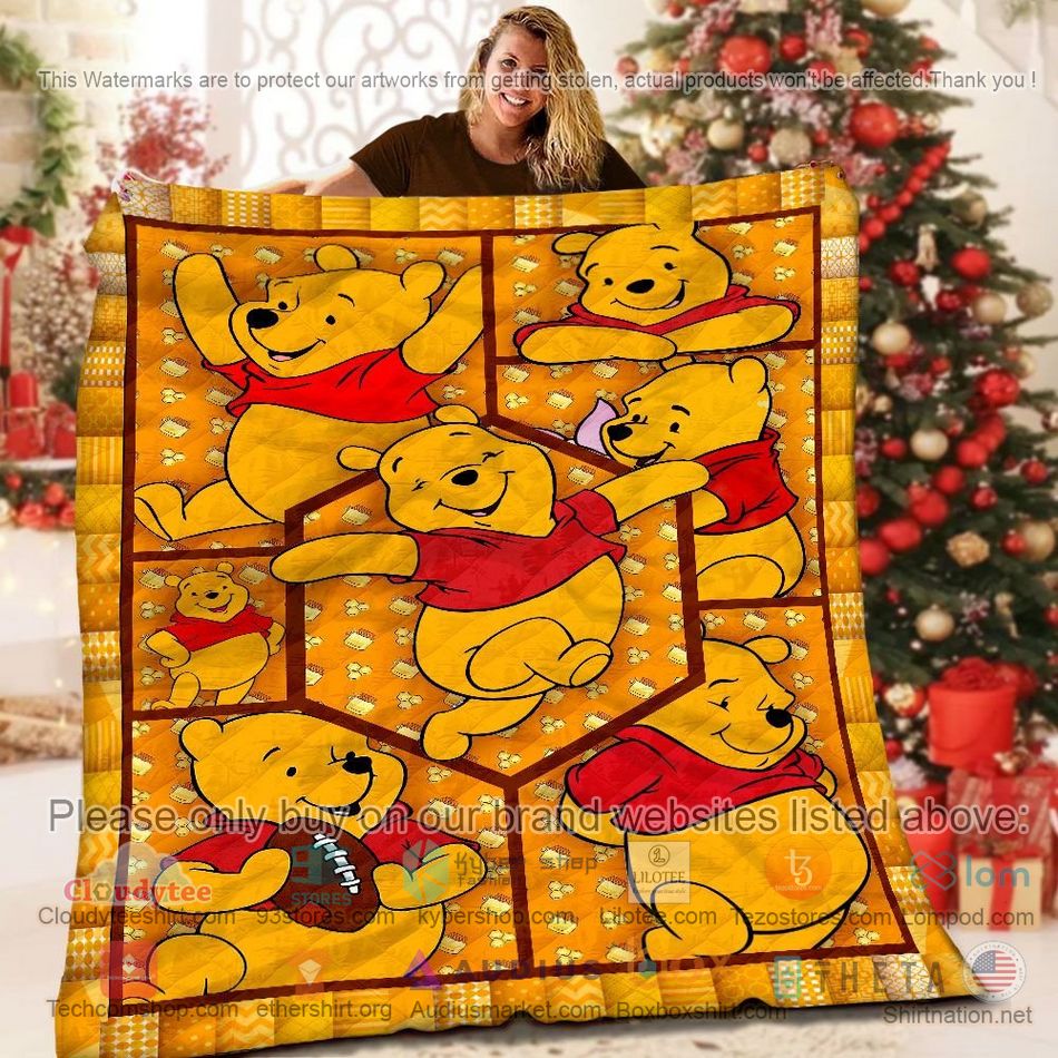 winnie the pooh yellow quilt 1 34132