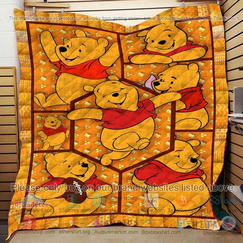winnie the pooh yellow quilt 3 6410