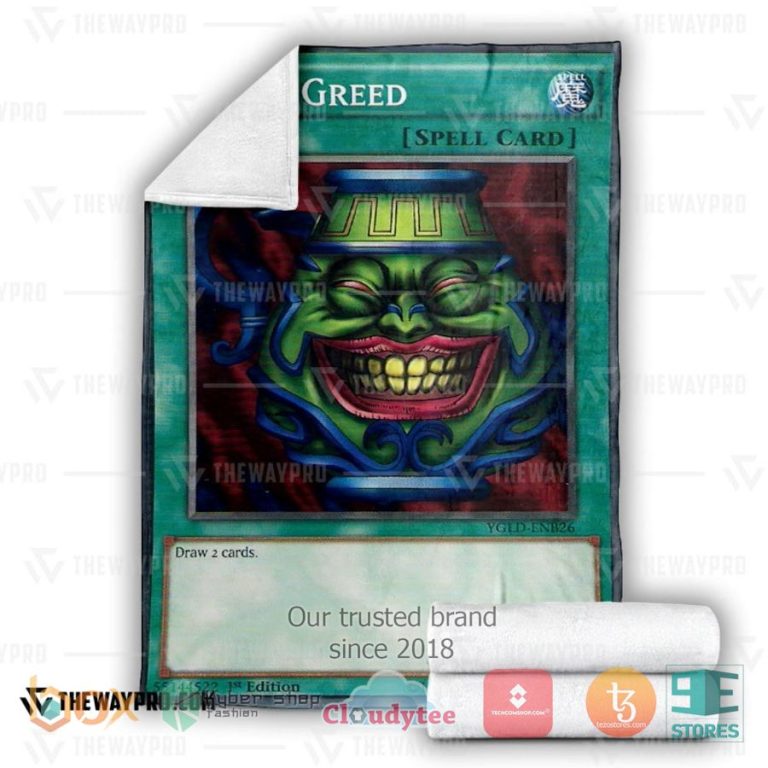 yu gi oh pot of greed soft blanket 3 38176