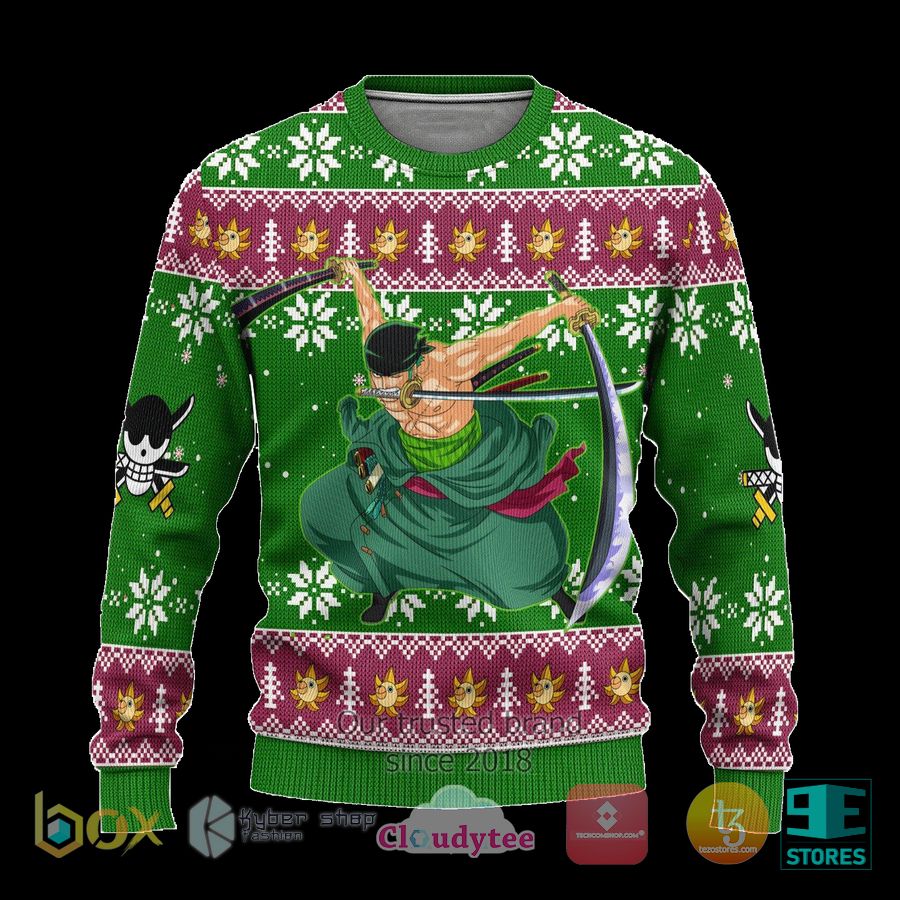 zoro one piece anime ugly christmas sweater 1 65215