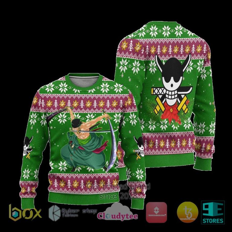 zoro one piece anime ugly christmas sweater 3 66303