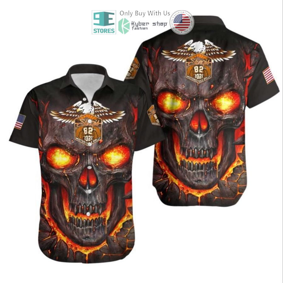 2022 sturgis motorcycle rally skull lava hawaiian shirt 1 30930