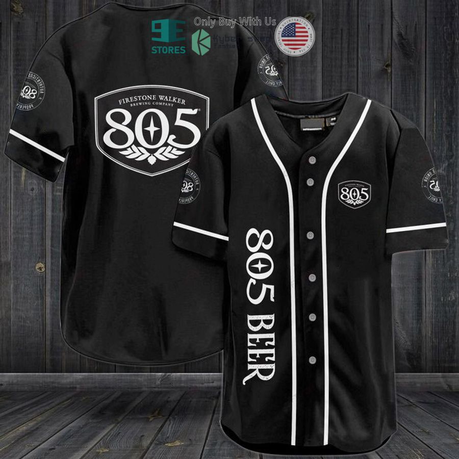 805 beer logo black baseball jersey 1 12011