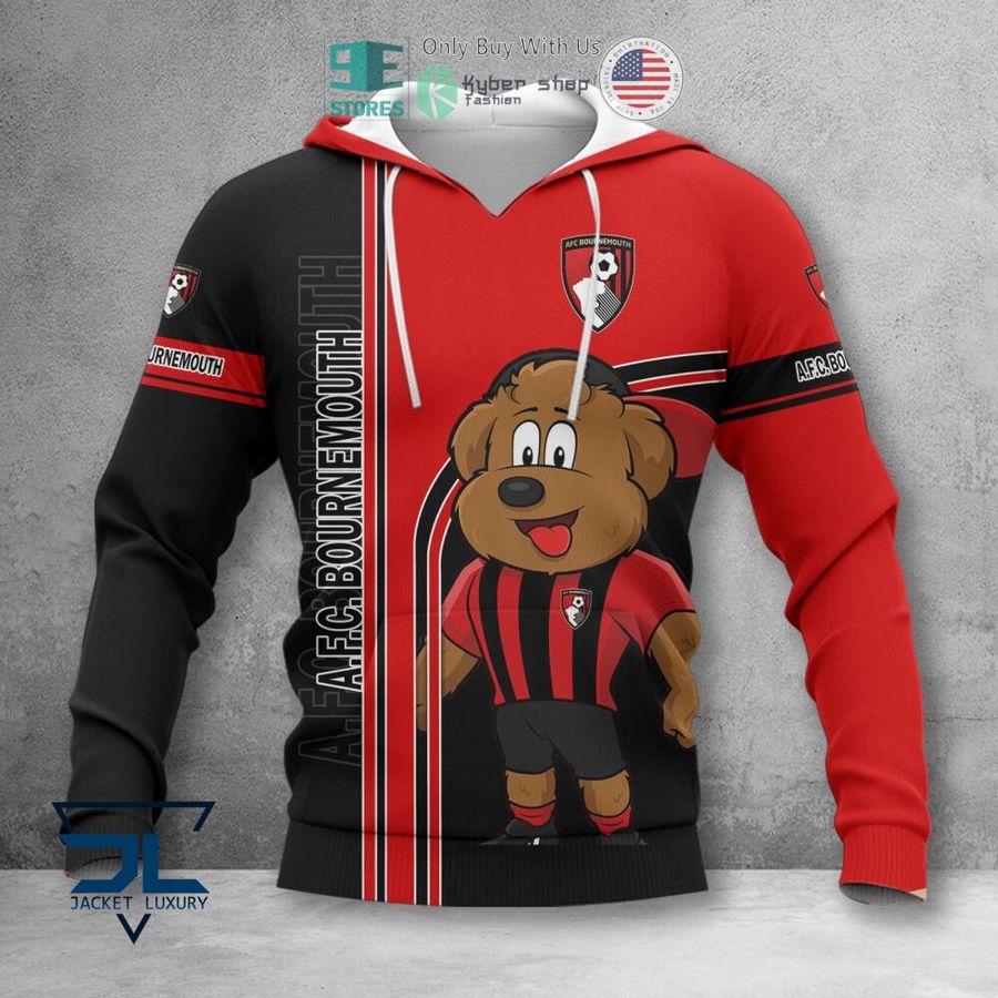 a f c bournemouth mascot 3d polo shirt hoodie 2 87329
