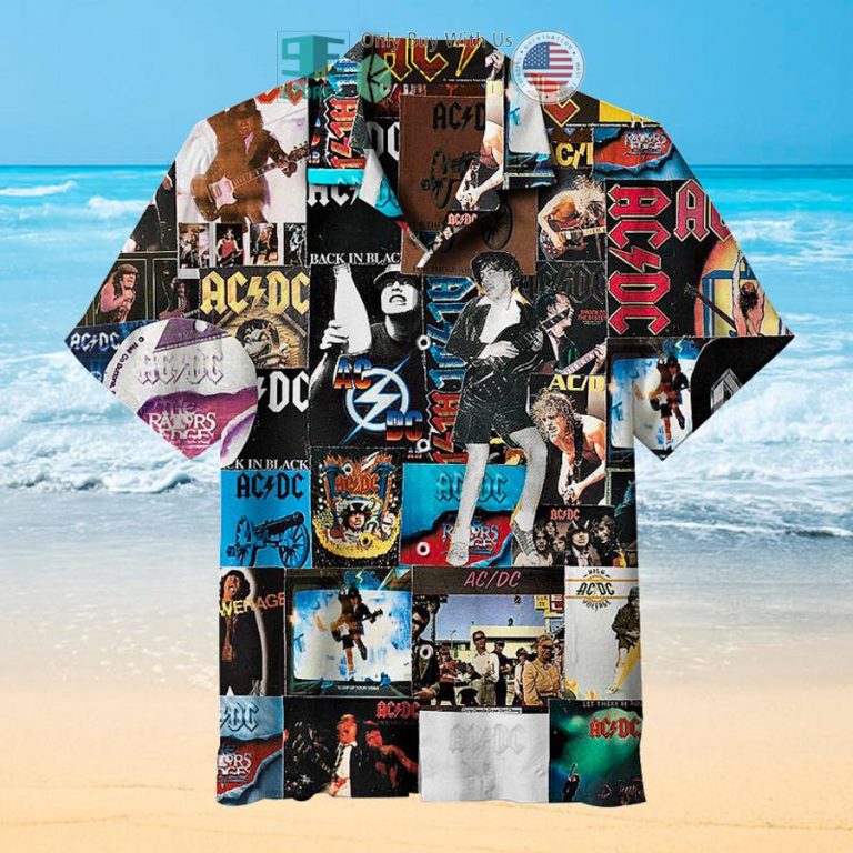 ac dc collage hawaiian shirt 1 64129