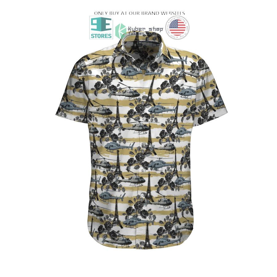 aerospatiale gazelle french army eiffel rose hawaiian shirt shorts 2 60632
