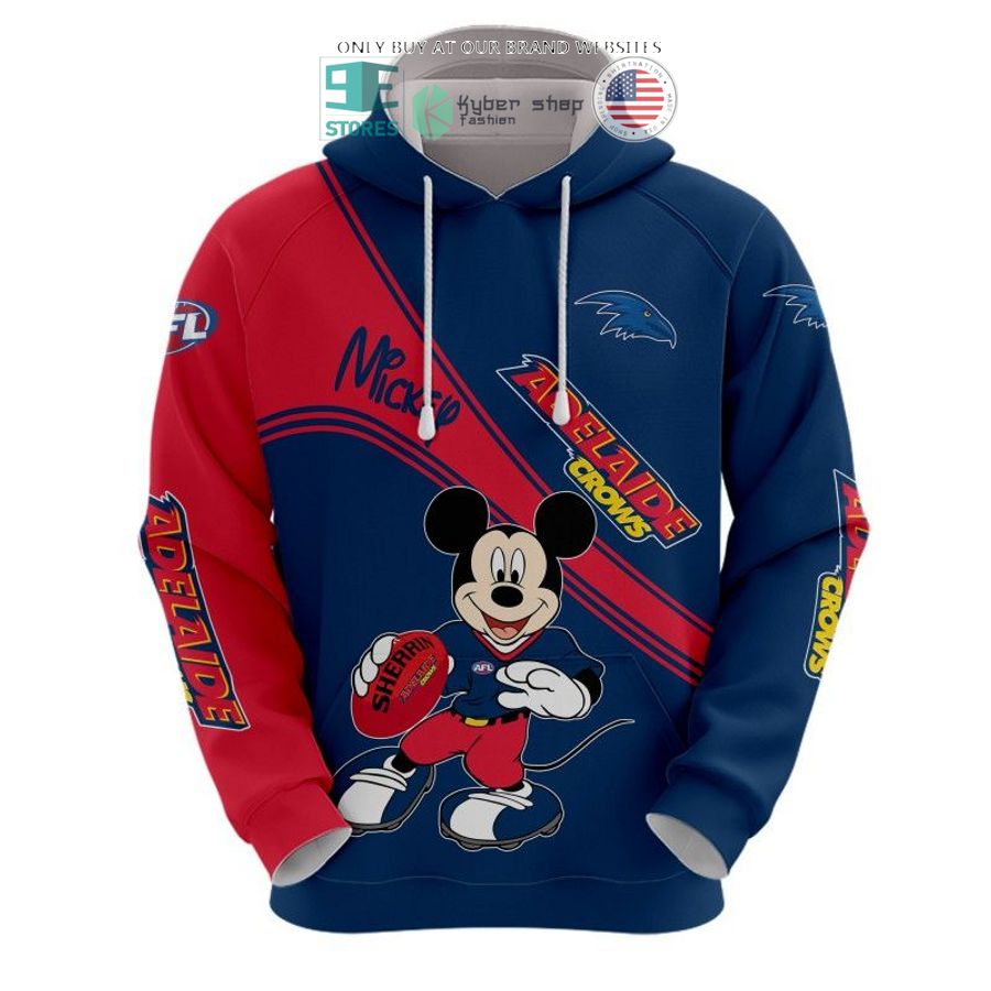 afl adelaide crows football club mickey mouse shirt hoodie 2 30702