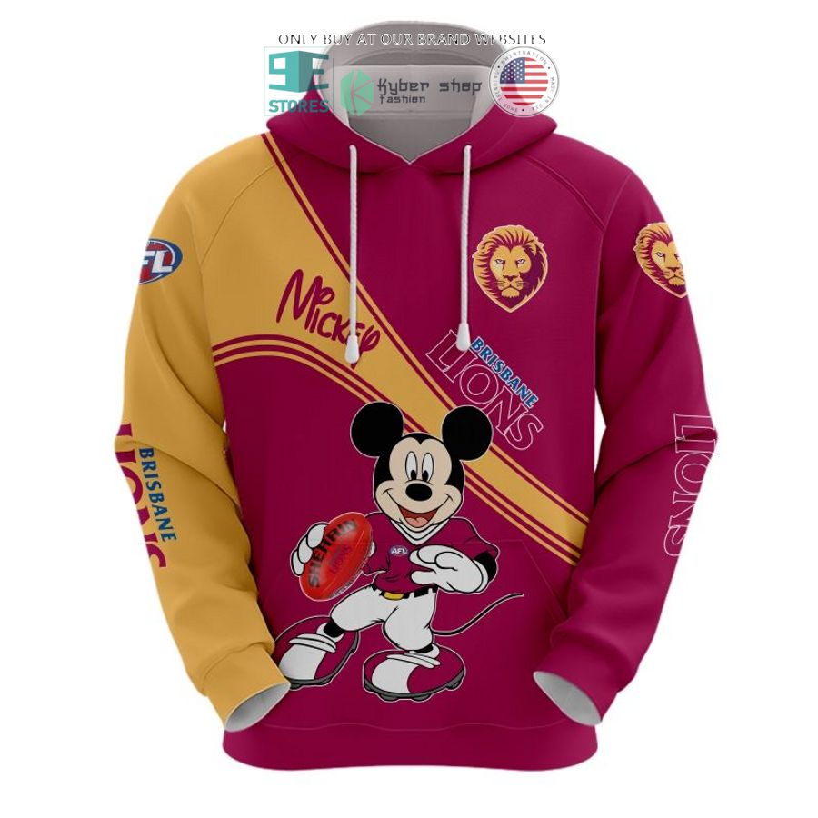 afl brisbane lions mickey mouse shirt hoodie 2 44505