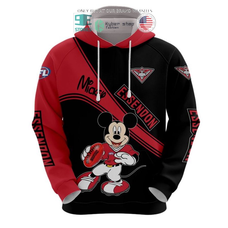afl essendon bombers mickey mouse shirt hoodie 2 18176