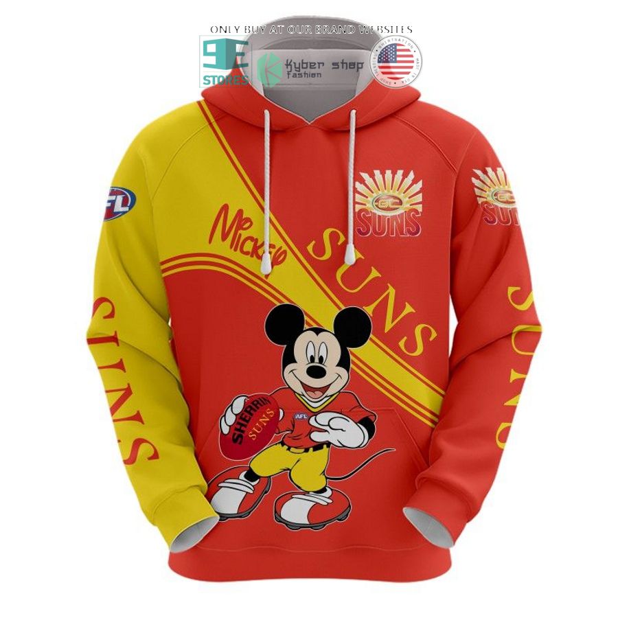 afl gold coast suns football club mickey mouse shirt hoodie 2 85855