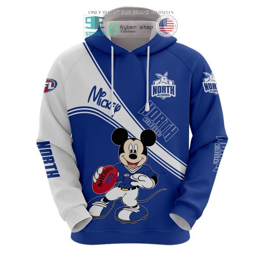 afl north melbourne football club mickey mouse shirt hoodie 2 63096