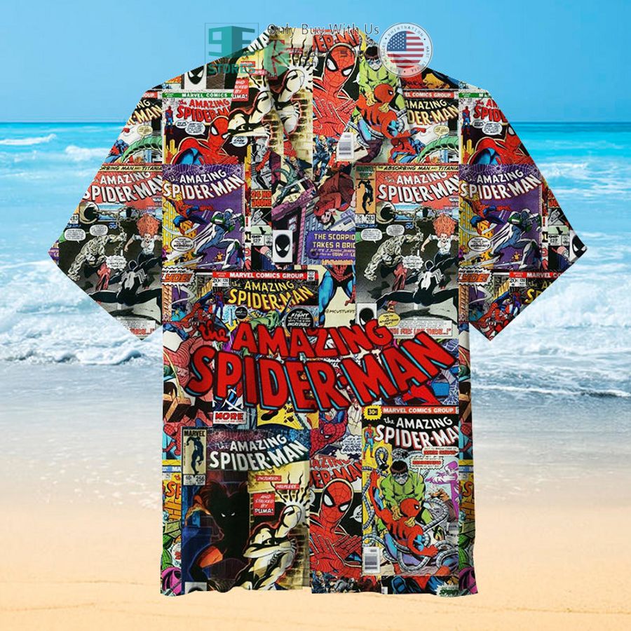 amazing spiderman poster hawaiian shirt 1 96363