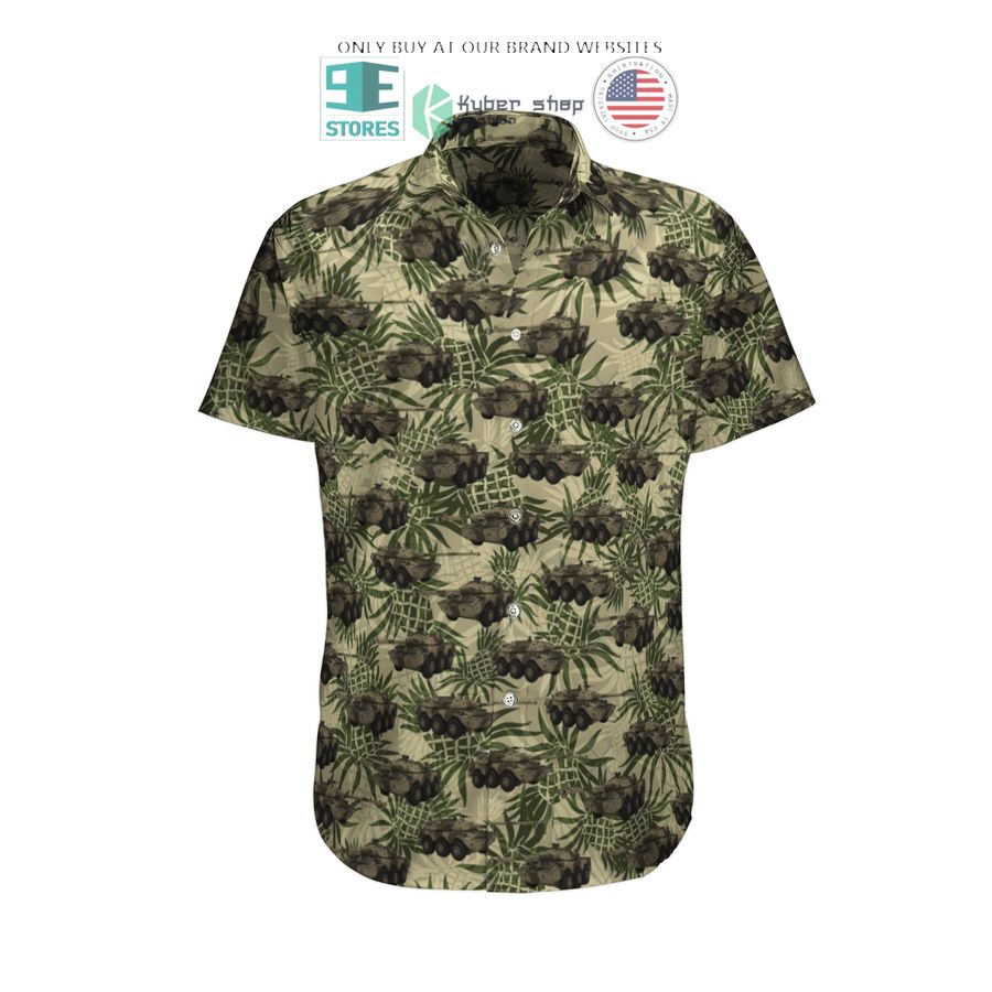 amx 10 rc french army pineapple green hawaiian shirt shorts 2 43212