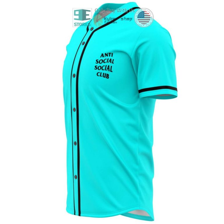 anti social social club cyan baseball jersey 3 91334