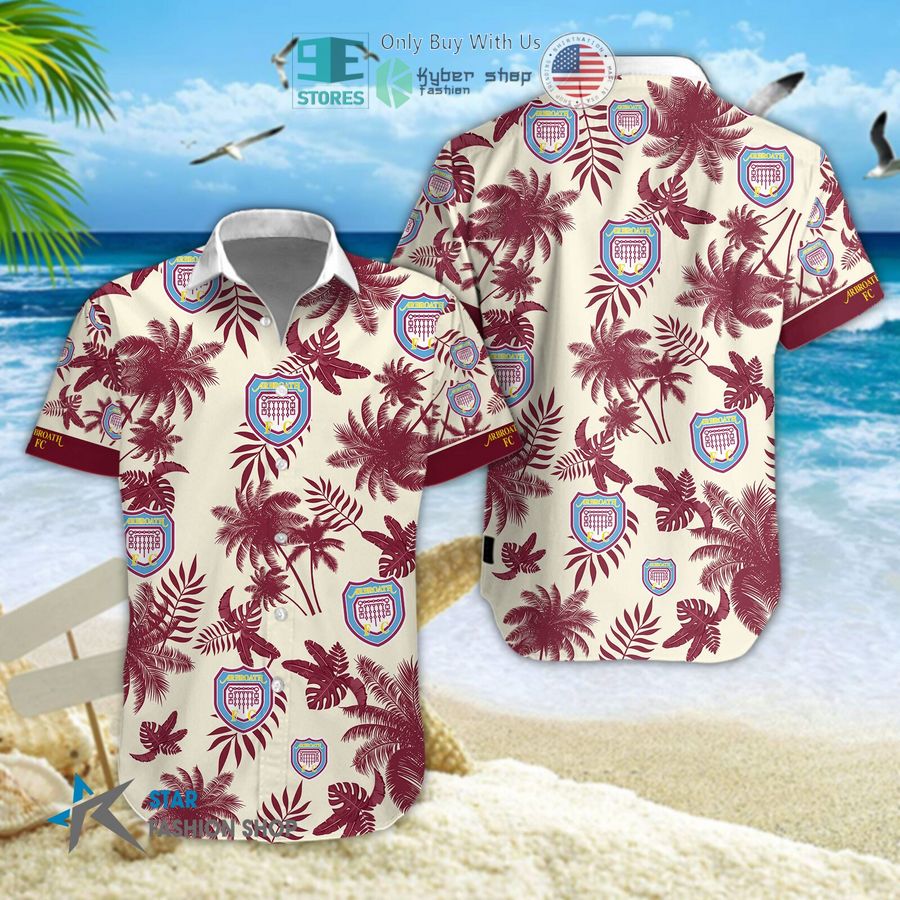 arbroath f c logo palm tree hawaiian shirt shorts 1 77667