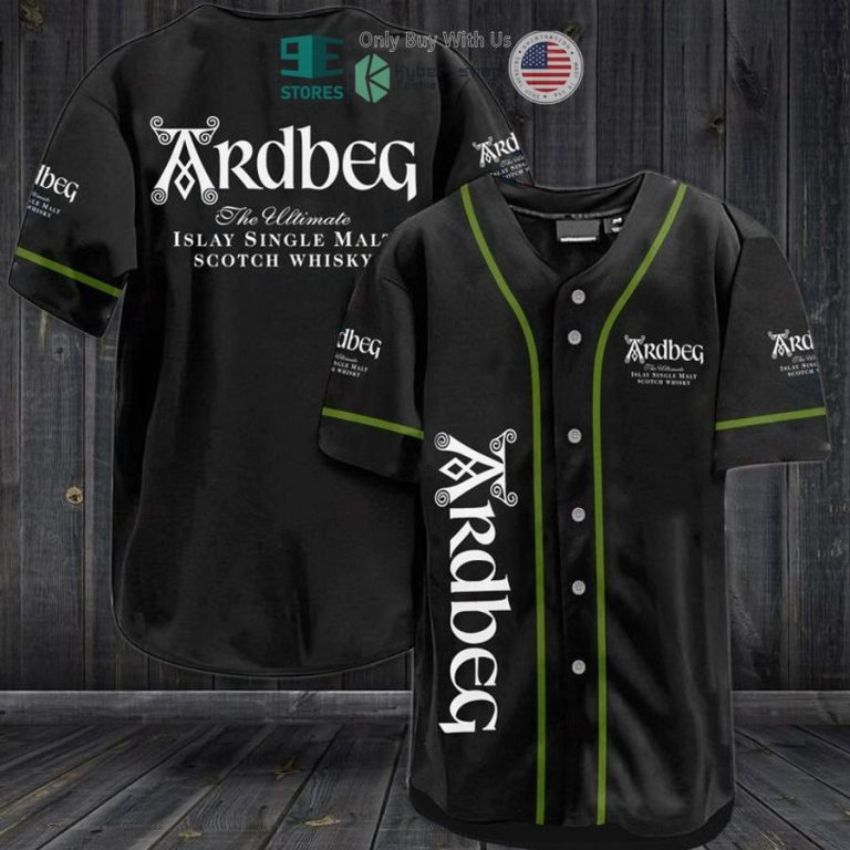 ardbeg islay single malt scotch whisky black baseball jersey 1 33834