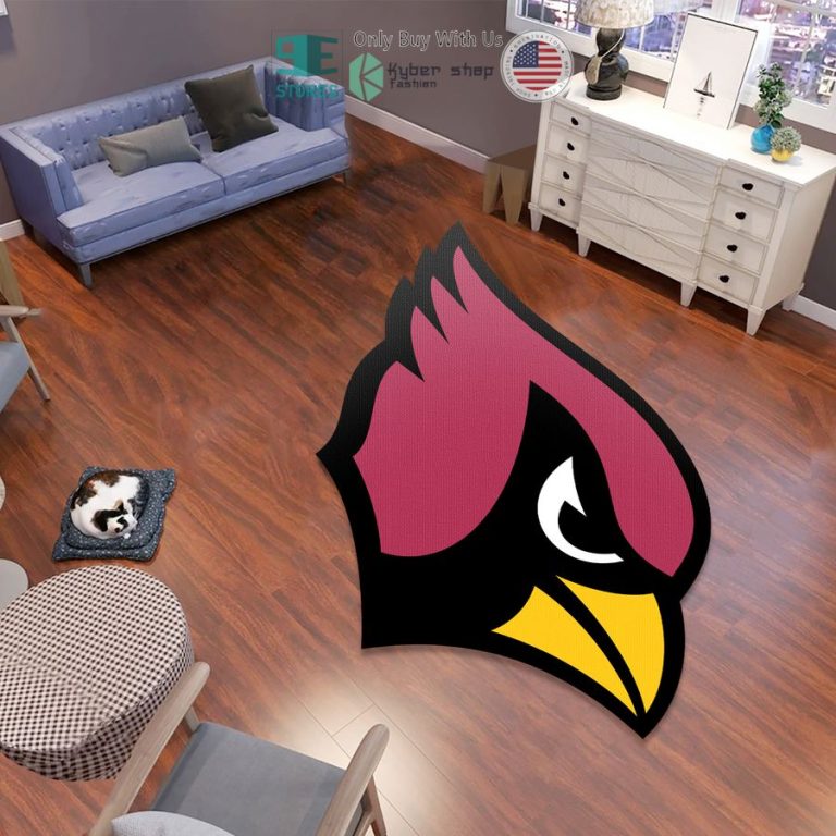 arizona cardinals logo shaped rug 1 9439