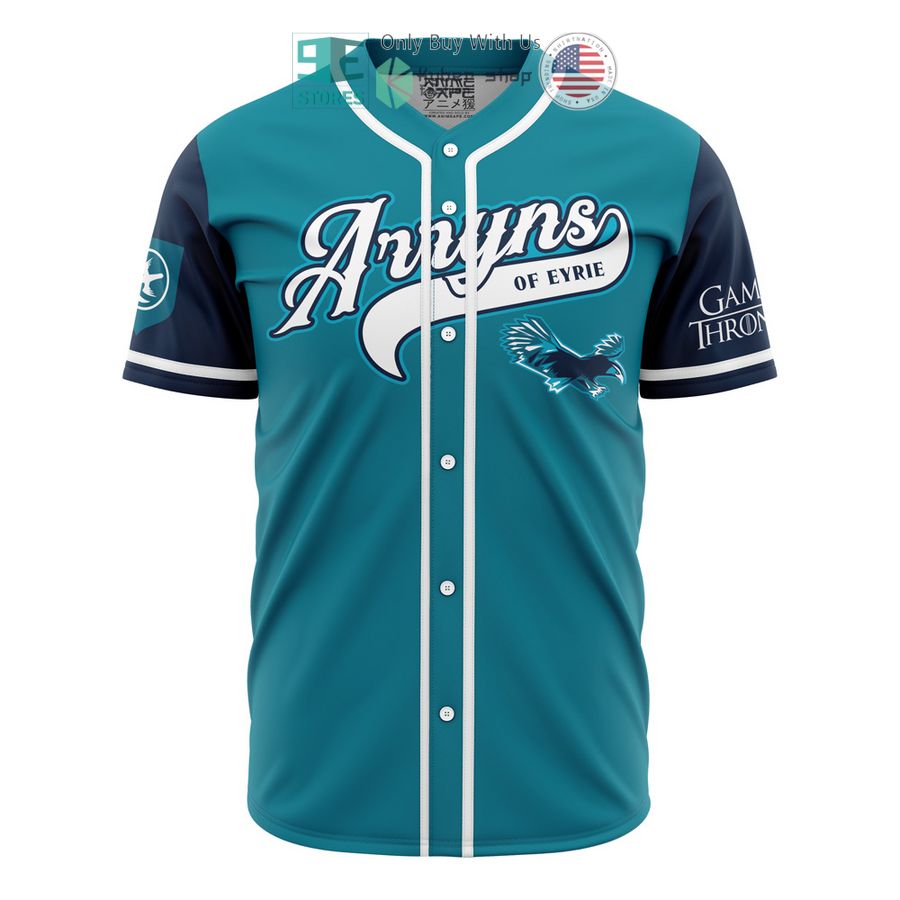 arryns of eyrie game of thrones baseball jersey 1 2015