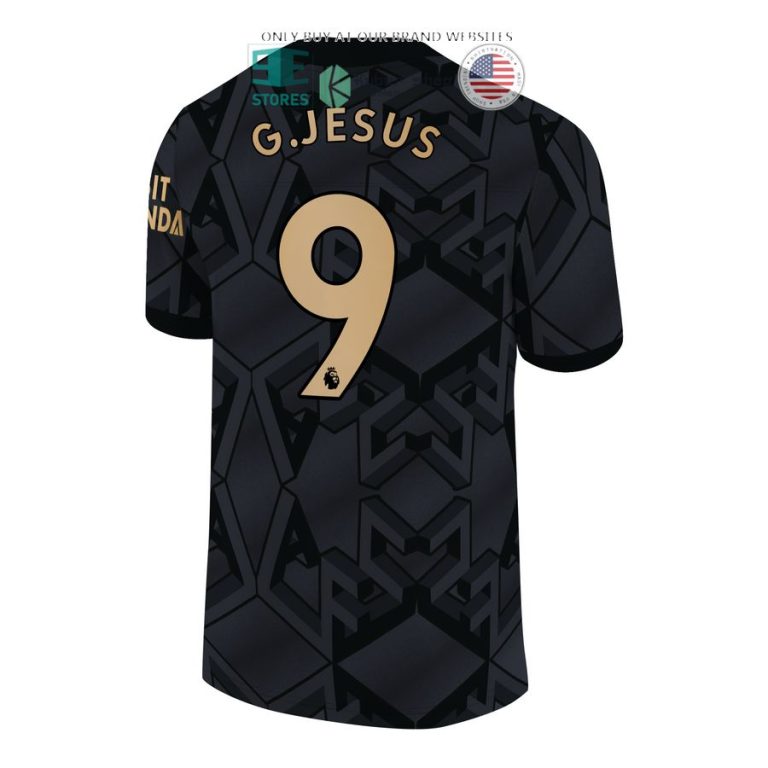 arsenal emirates fly better g jesus 9 black football jersey 3 98360