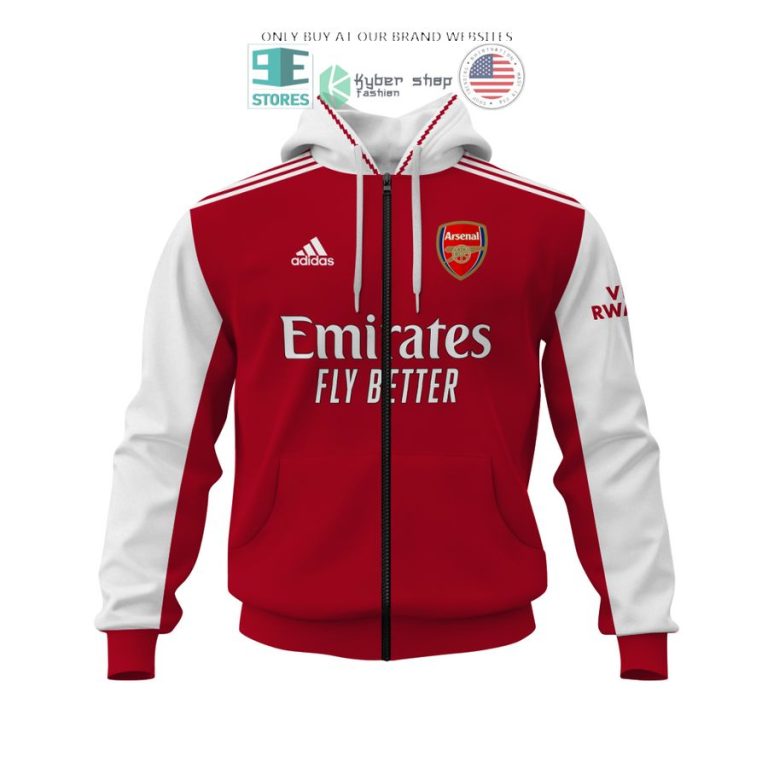 arsenal emirates fly better martinelli 11 red white 3d shirt hoodie 3 48145