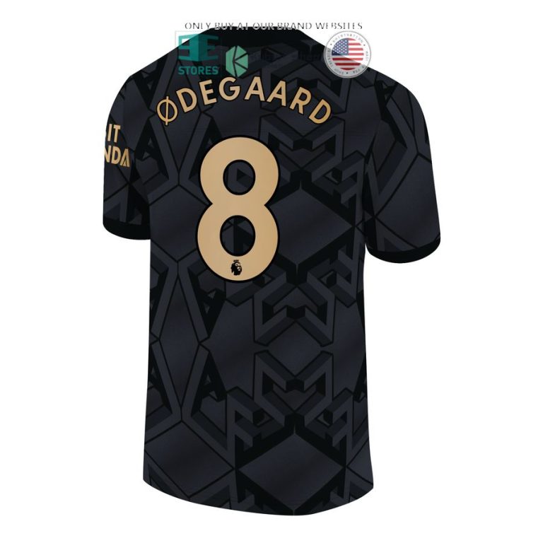 arsenal emirates fly better odegaard 8 black football jersey 3 51905