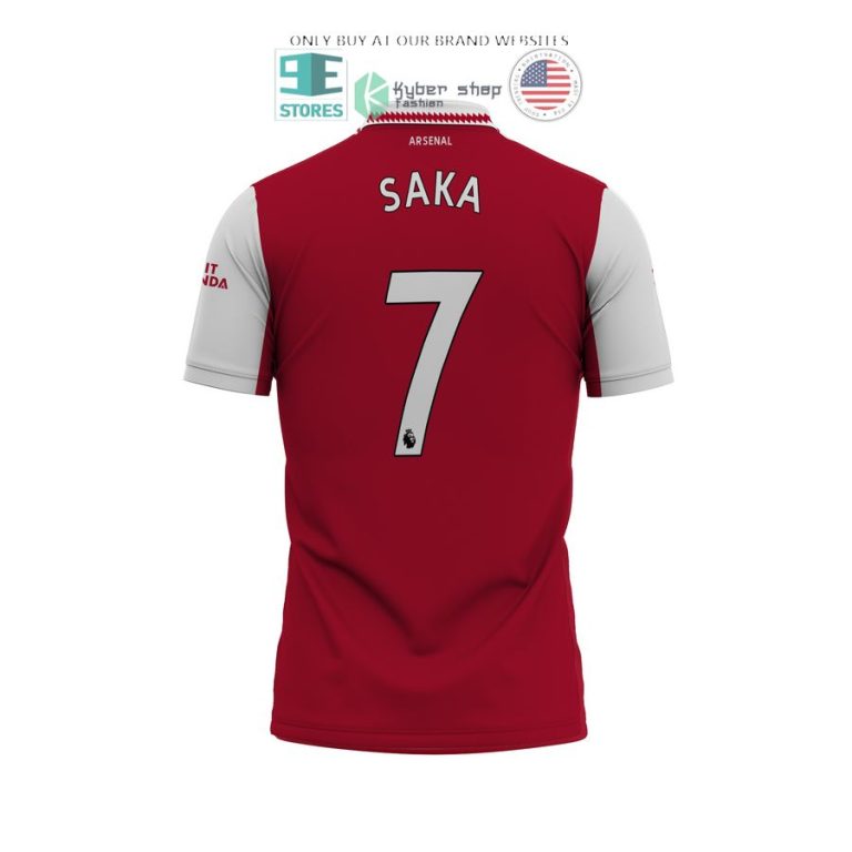 arsenal emirates fly better saka 7 red white polo shirt 3 85052