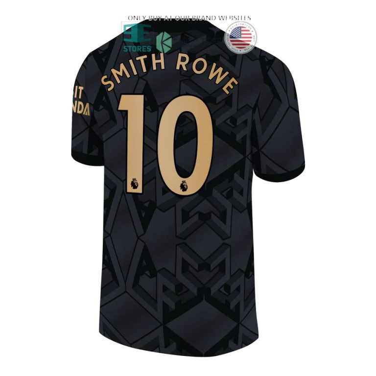 arsenal emirates fly better smith rowe 10 black football jersey 3 36363