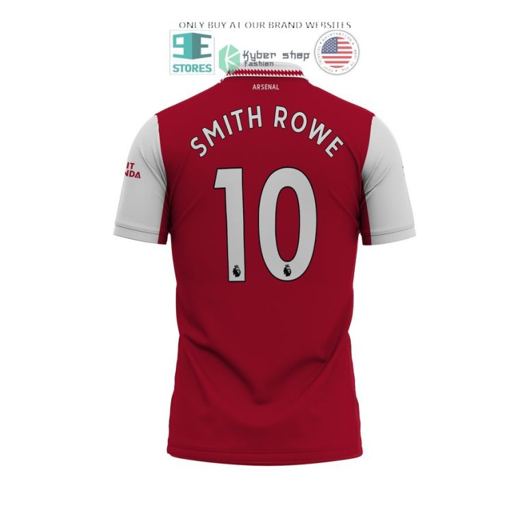 arsenal emirates fly better smith rowe 10 red white polo shirt 3 72212