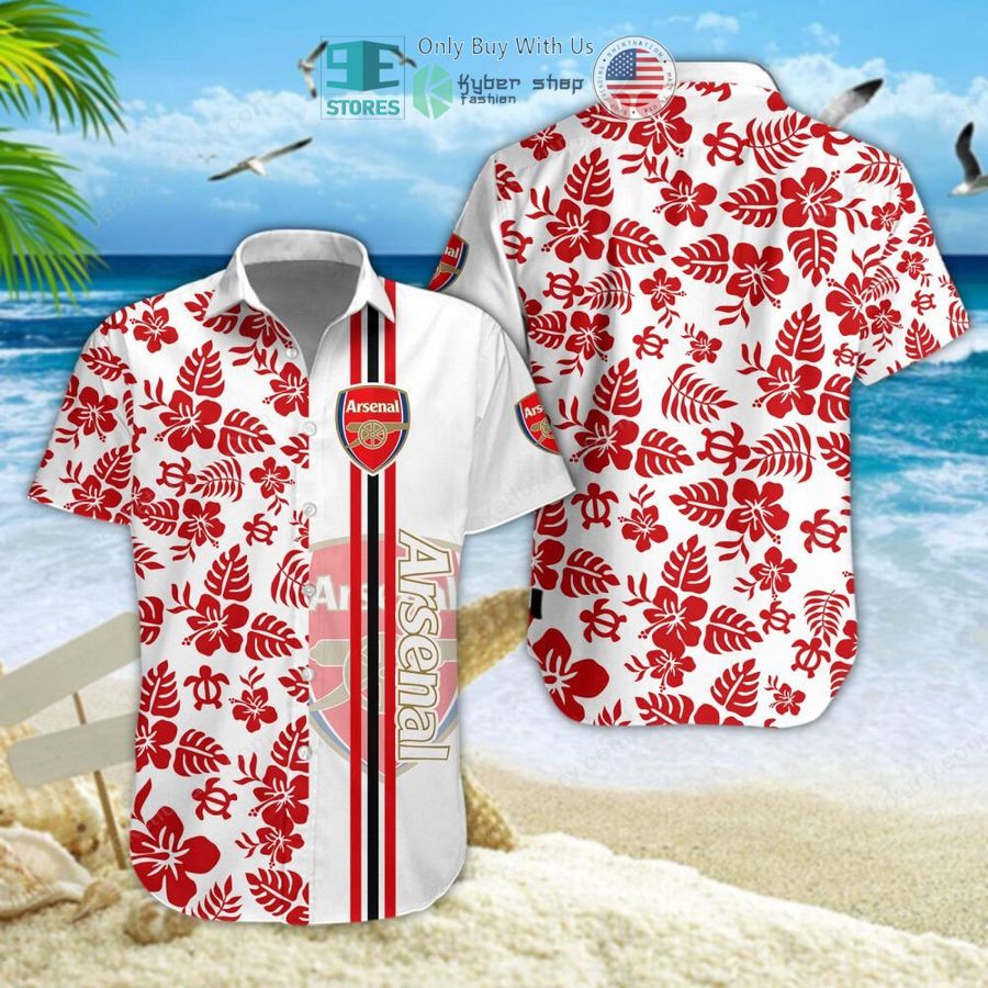 arsenal f c hawaiian shirt shorts 1 3258