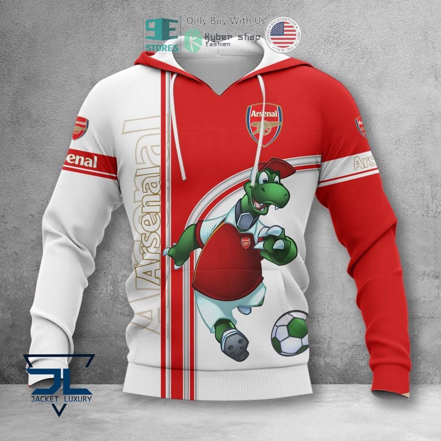 arsenal f c mascot 3d polo shirt hoodie 2 7584