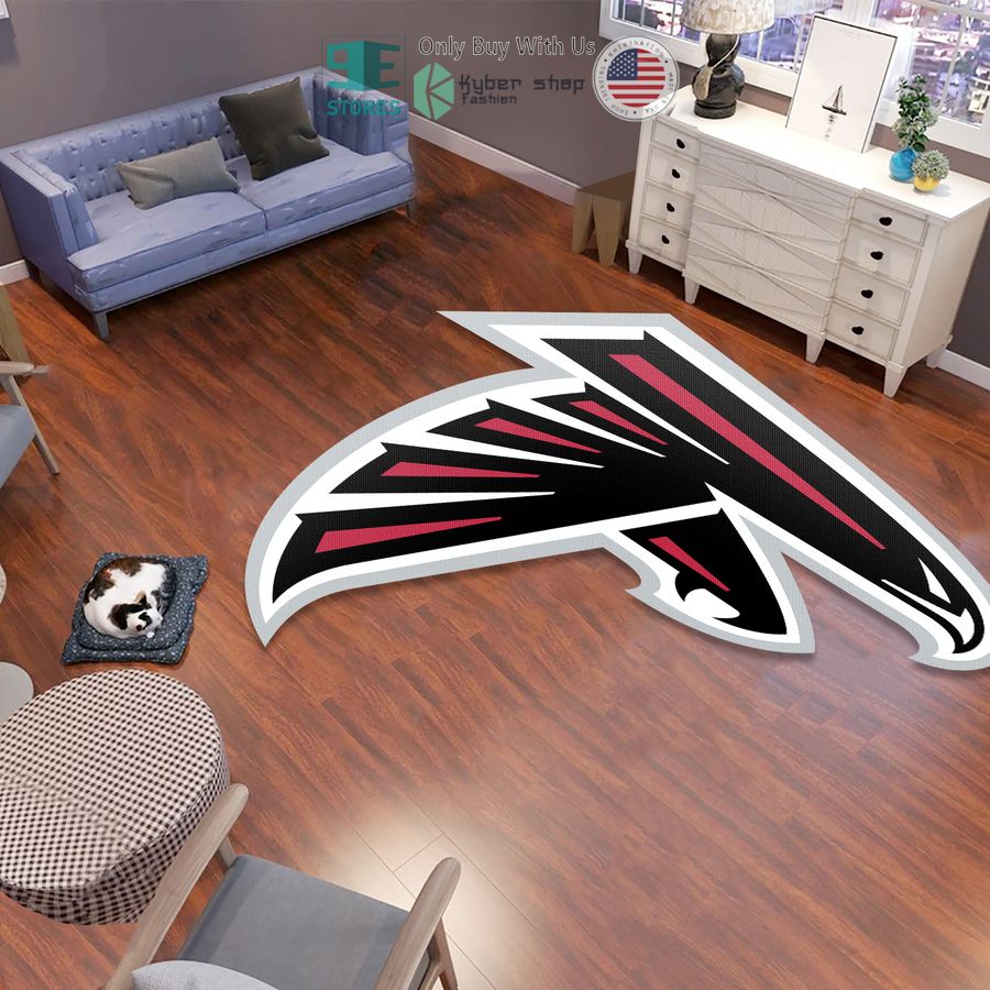 atlanta falcons logo shaped rug 1 4099
