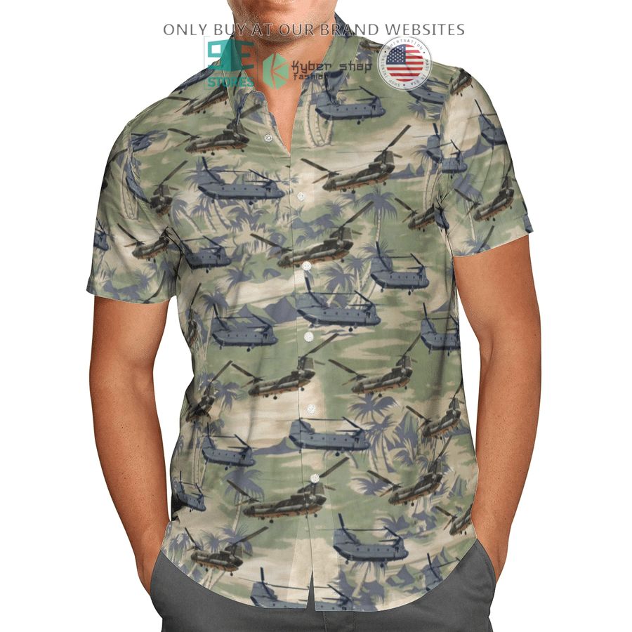 australia army boeing ch 47 chinook hawaiian shirt shorts 1 22375